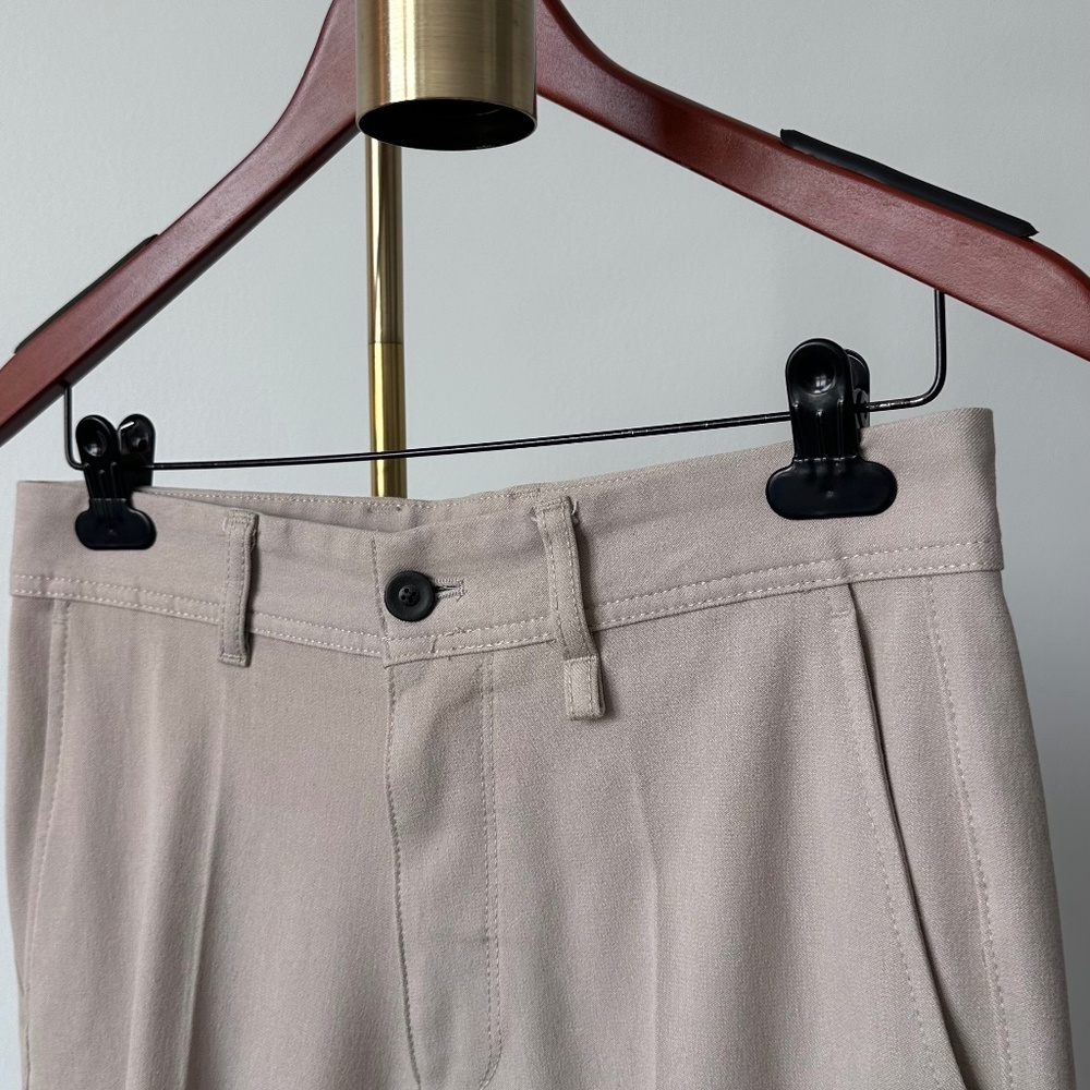 Zara Beige Button Closure Dress Pants